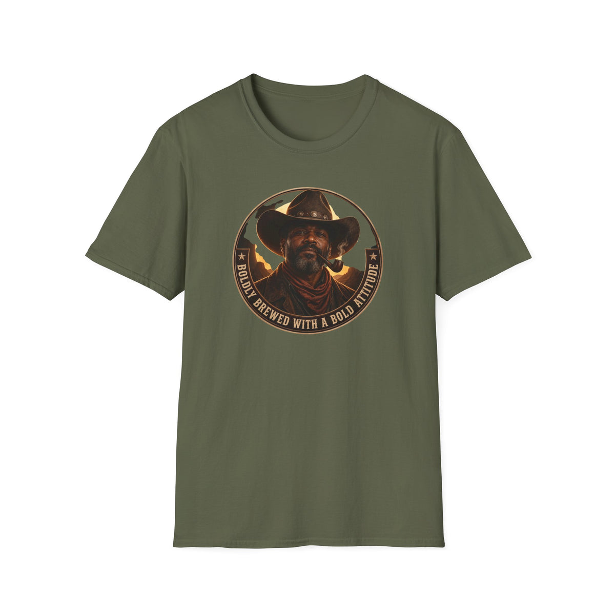 Cowboy Coffee-Inspired Graphic T-Shirt – “Brewed With a Bold Attitude”