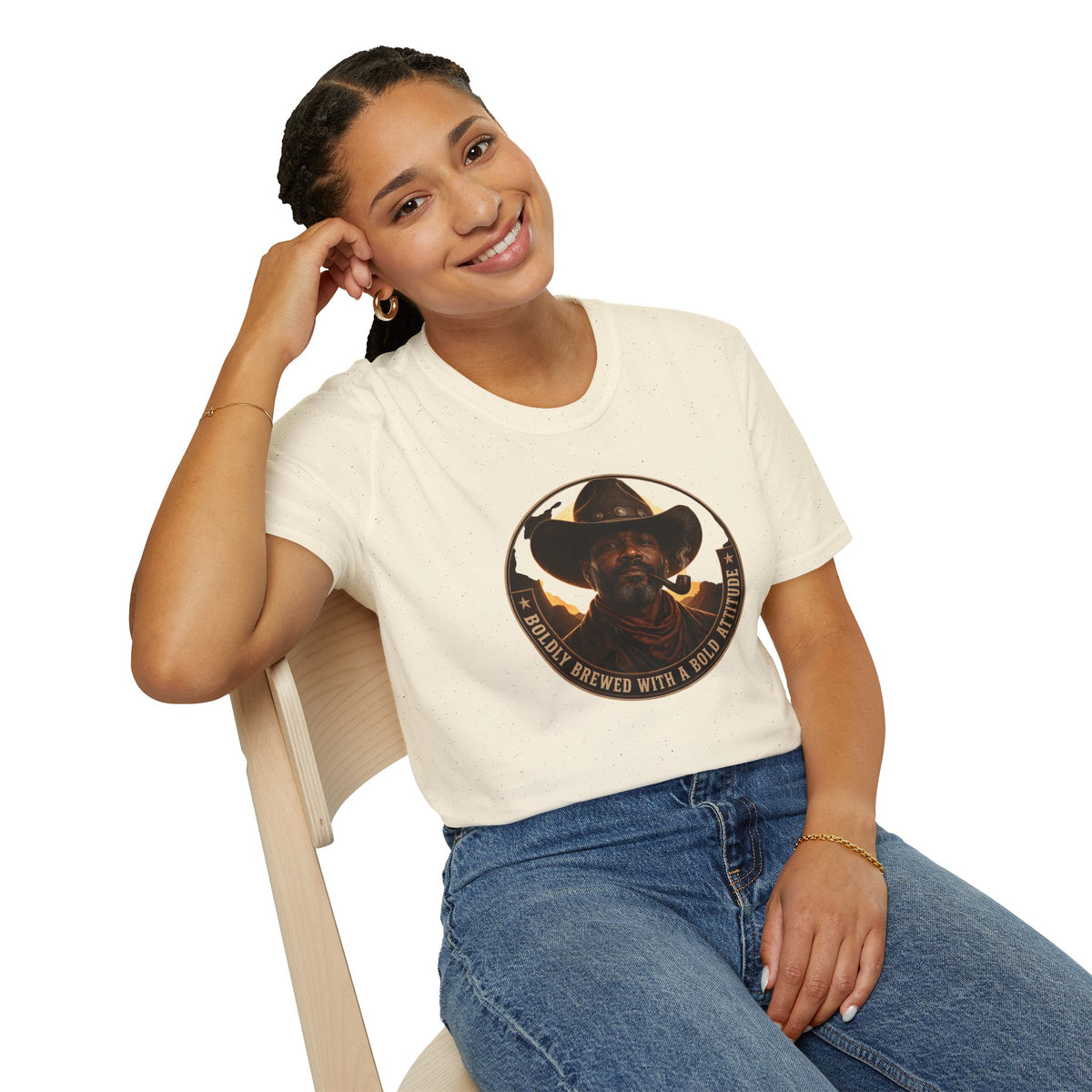 Cowboy Coffee-Inspired Graphic T-Shirt – “Brewed With a Bold Attitude”
