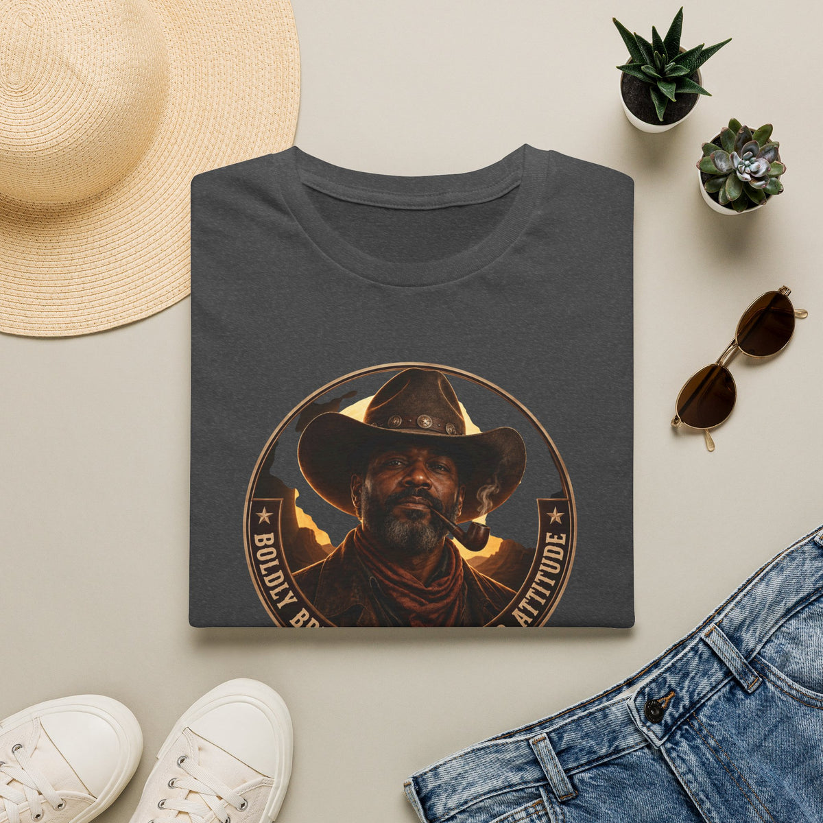 Cowboy Coffee-Inspired Graphic T-Shirt – “Brewed With a Bold Attitude”