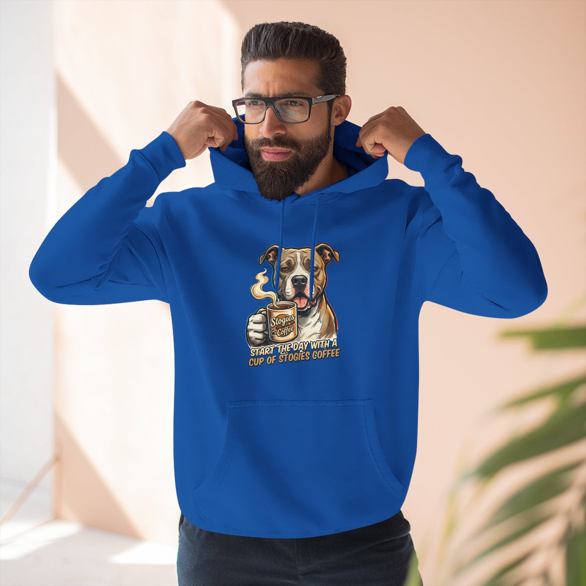 Bulldog Coffee Lover Fleece Hoodie