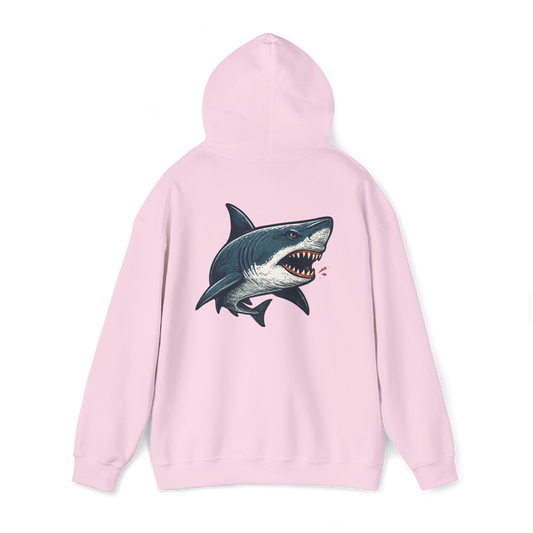 Shark-Themed Hooded Sweatshirt, Cozy Apparel, Perfect Gift for Birthdays, Beach Trips, and Casual Outings